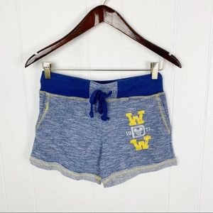 Disney Parks Walt Disney World Knit Sweat Shorts XS Blue Yellow